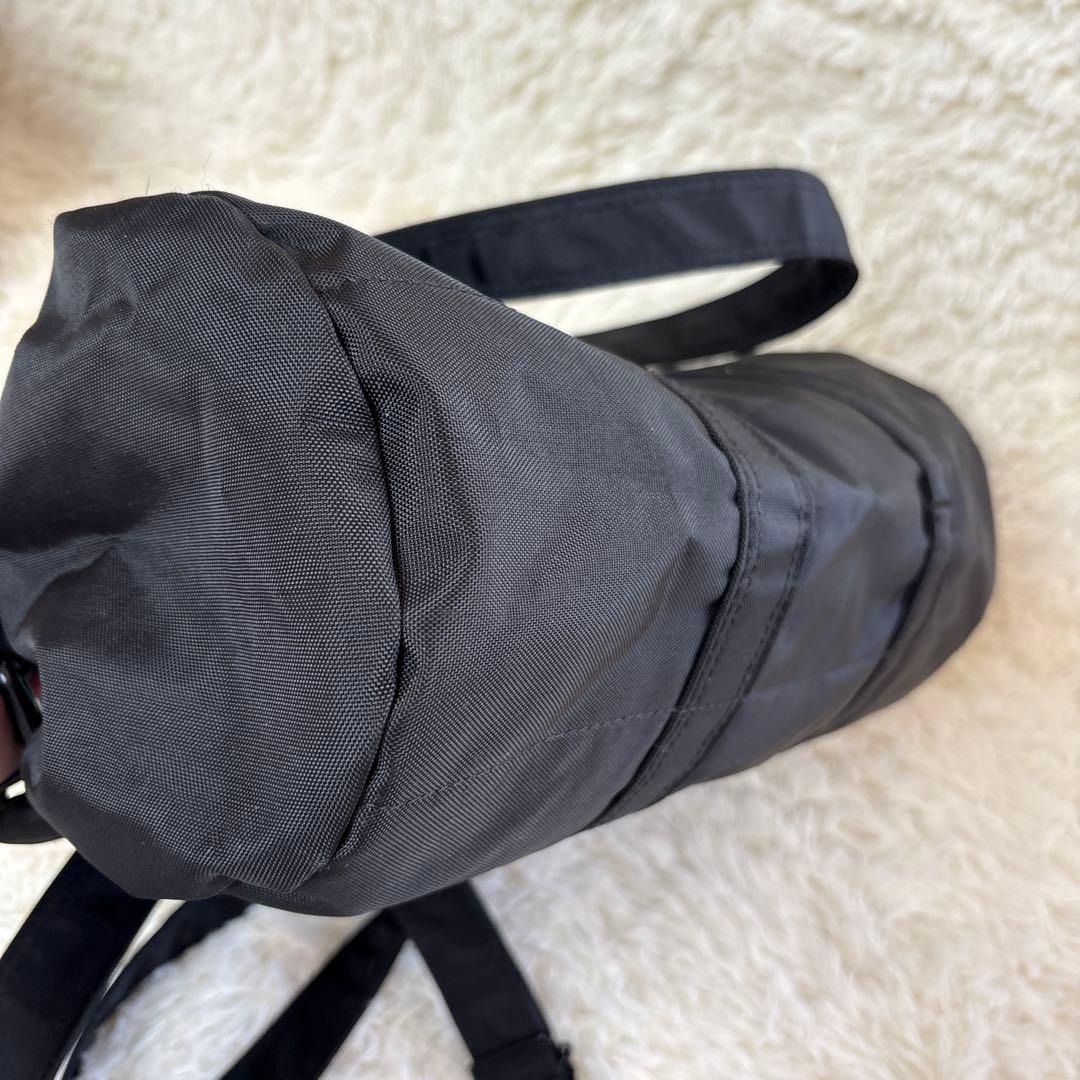 【希少】PORTER ドラム型バッグ ブラック/ターコイズ 美品2way