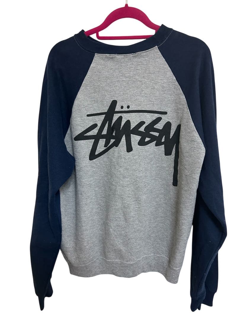 Old Stussy グレー ネイビー スウェット オールドステューシー