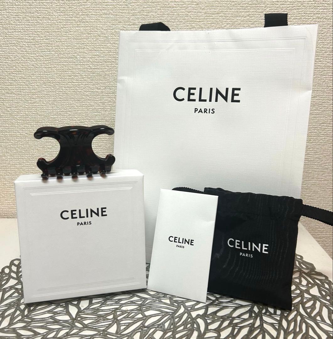 CELINE セリーヌ　トリオンフヘアクリップべっこう【新品未使用】