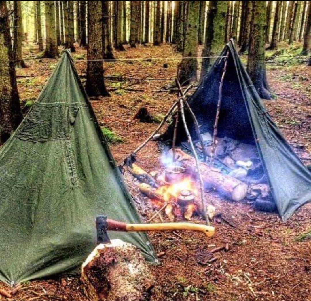 【軍幕屋】未使用ヒロシ愛用ポーランド軍ポンチョテント★サイズ2★デッドストック