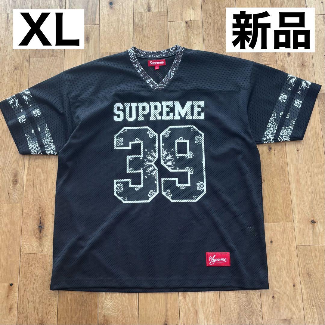 【新品】Supreme Bandana Football Jersey ブラック