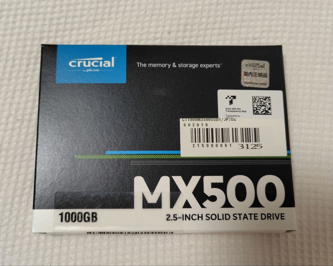 【新品】Crucial MX500 CT1000MX500SSD11000GB