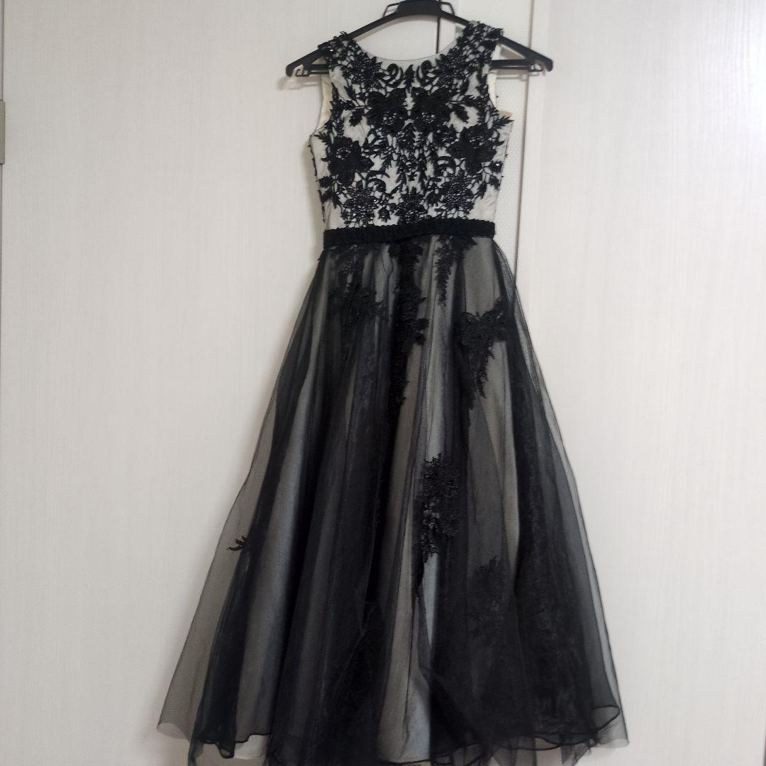 黒の刺繍チュールドレス 120くらい　オーダーメイドドレス　キッズ