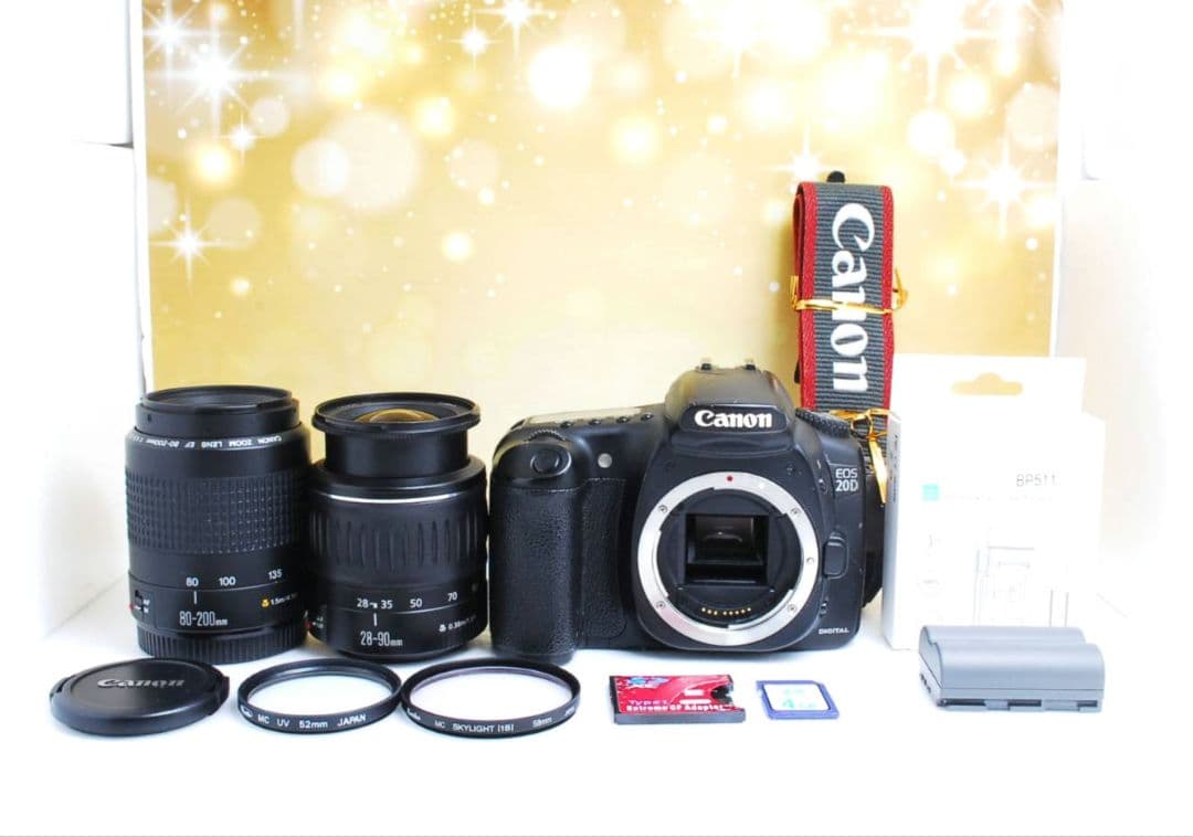 CANON　EOS　20D ダブルレンズ　一眼レフ⚡️キャノン⚡️望遠　初心者