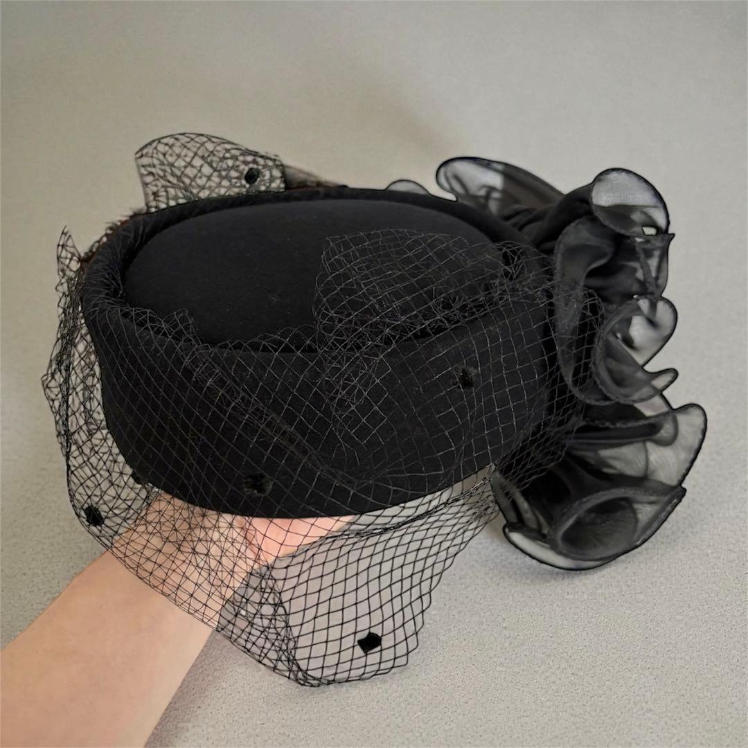 【otoe vintage】クラシック 帽子 トークハット カクテルハット