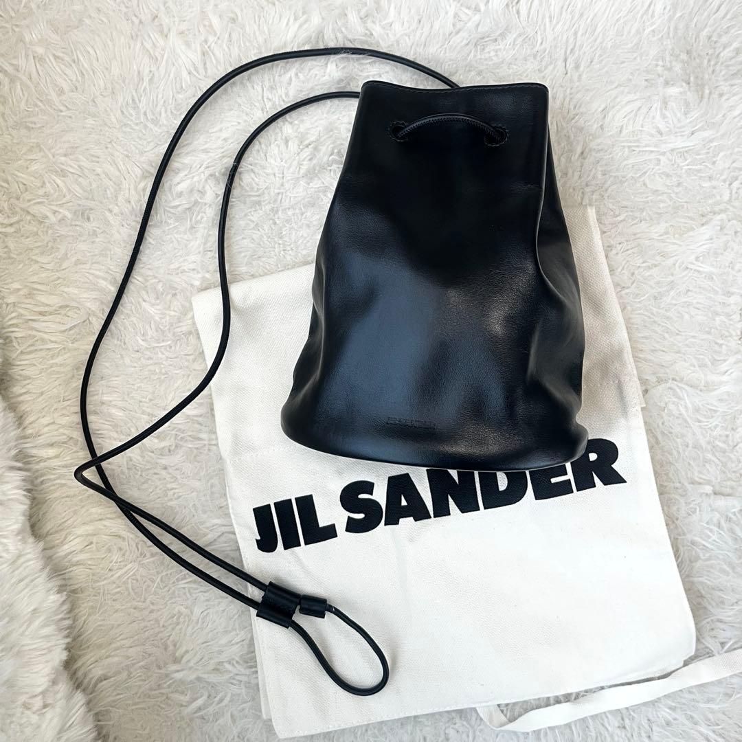 S*e様 正規品JILSANDER ジルサンダー ドローストリング バッグ 黒