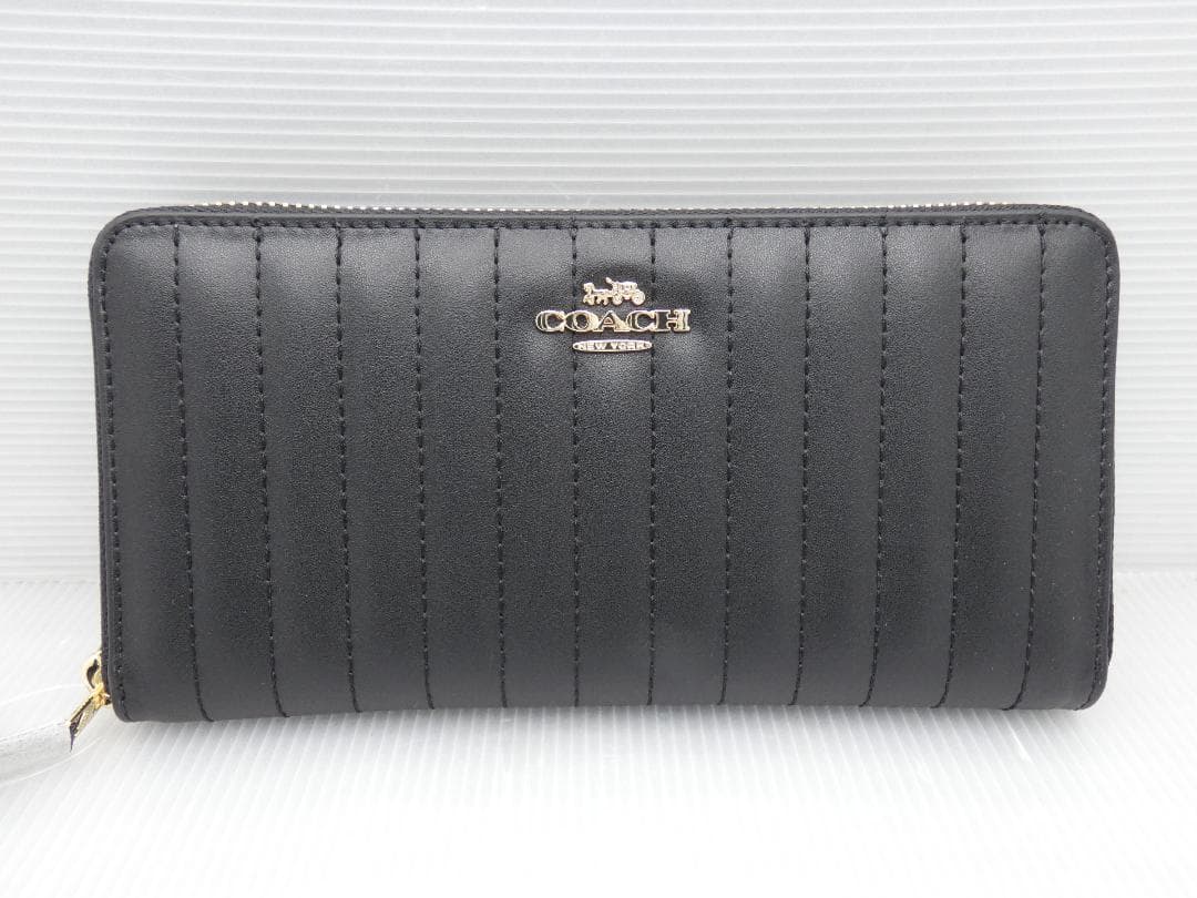 【新品】COACH コーチ ラウンド 長財布 2855 キルティング ウォレット