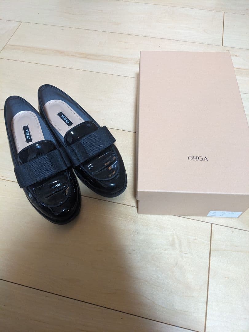 OHGA オーガ　リボンローファー 23センチ