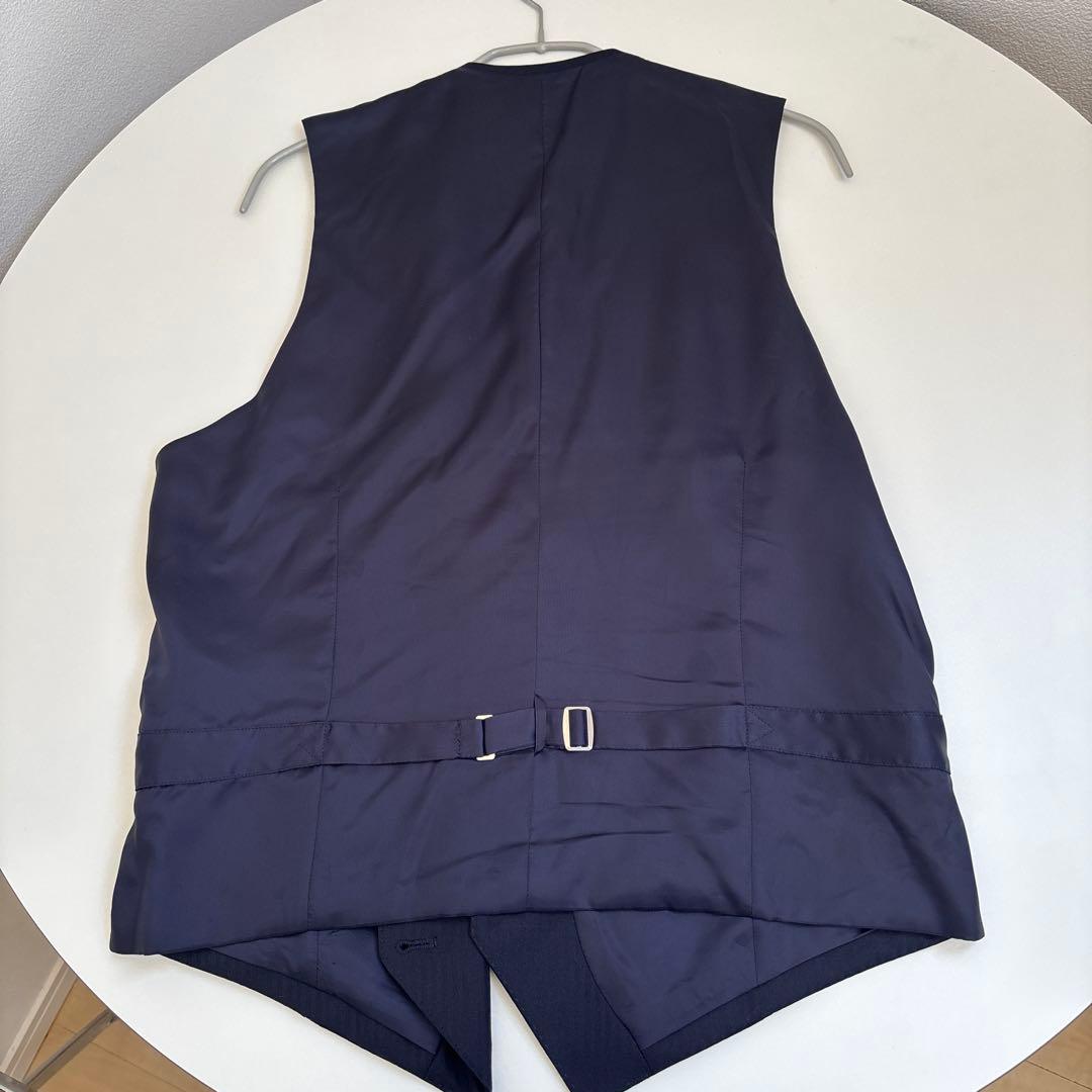 HILTON ネイビー ストライプ ビジネススーツ