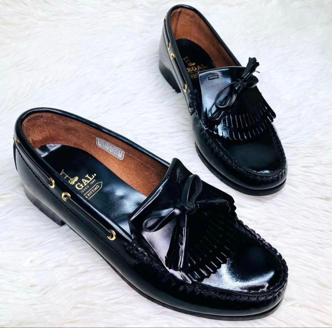 【美品】REGAL 23.5cm キルトタッセルローファー リーガル