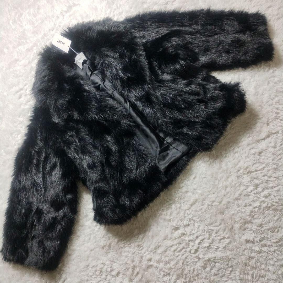 新品未使用✨定価4万✨ハウント　HAUNT　ファー　コート　ジャケット　ブラック
