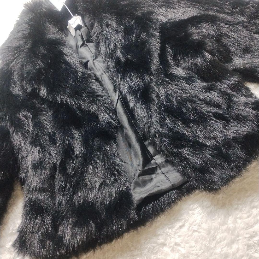 新品未使用✨定価4万✨ハウント　HAUNT　ファー　コート　ジャケット　ブラック