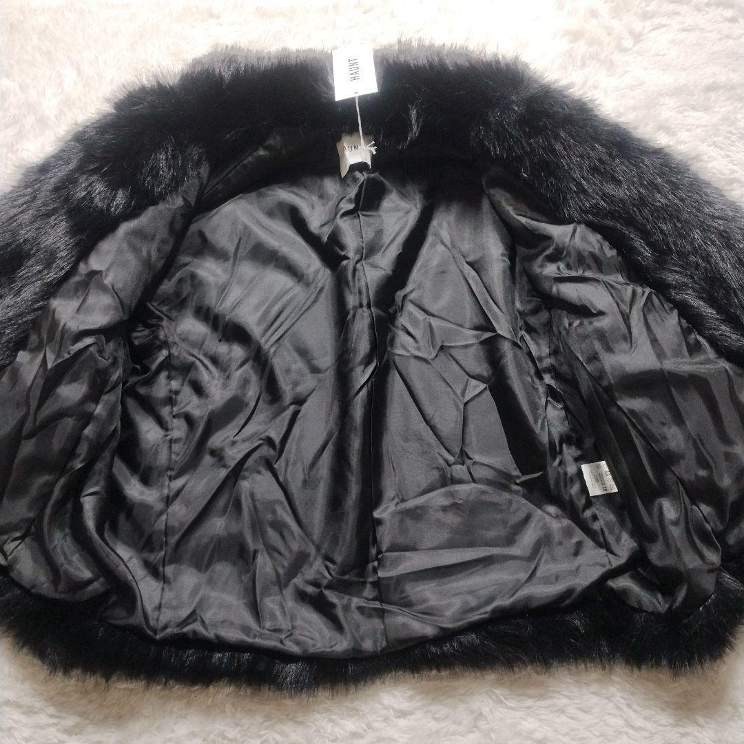 新品未使用✨定価4万✨ハウント　HAUNT　ファー　コート　ジャケット　ブラック