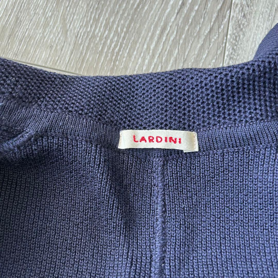 LARDINI ラルディーニ ニット テーラードジャケット 40紺ブートニエール
