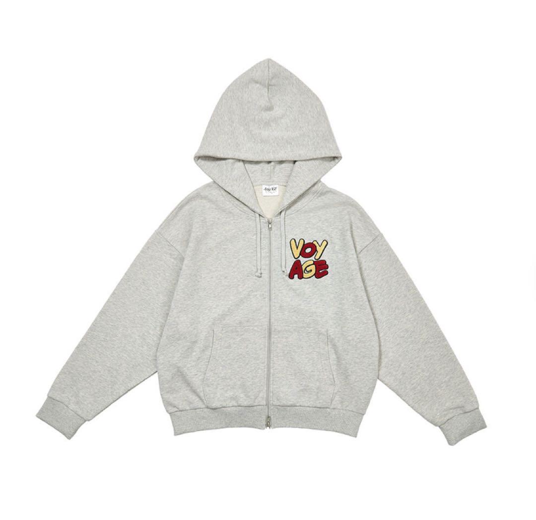 なにわ男子 VOYAGE 刺繍フード付きパーカー グレー