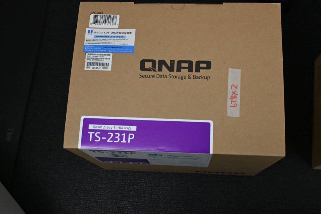 QNAP TS-231P 2ベイ NAS&HDDセット（6TB）