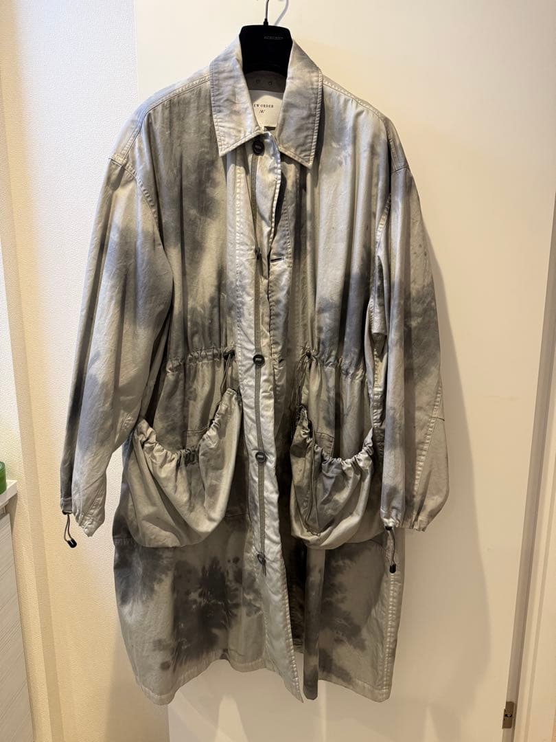 日本製NEW ORDER モッズコート サイズ2 グレー/ブラック男女兼用