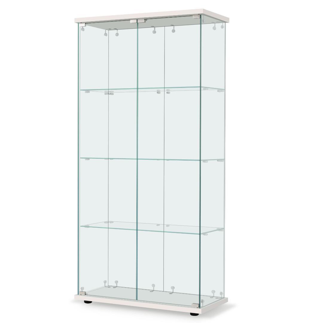 【ホワイト】コレクションケース 両扉タイプ 大型 幅80×奥行37×高164cm