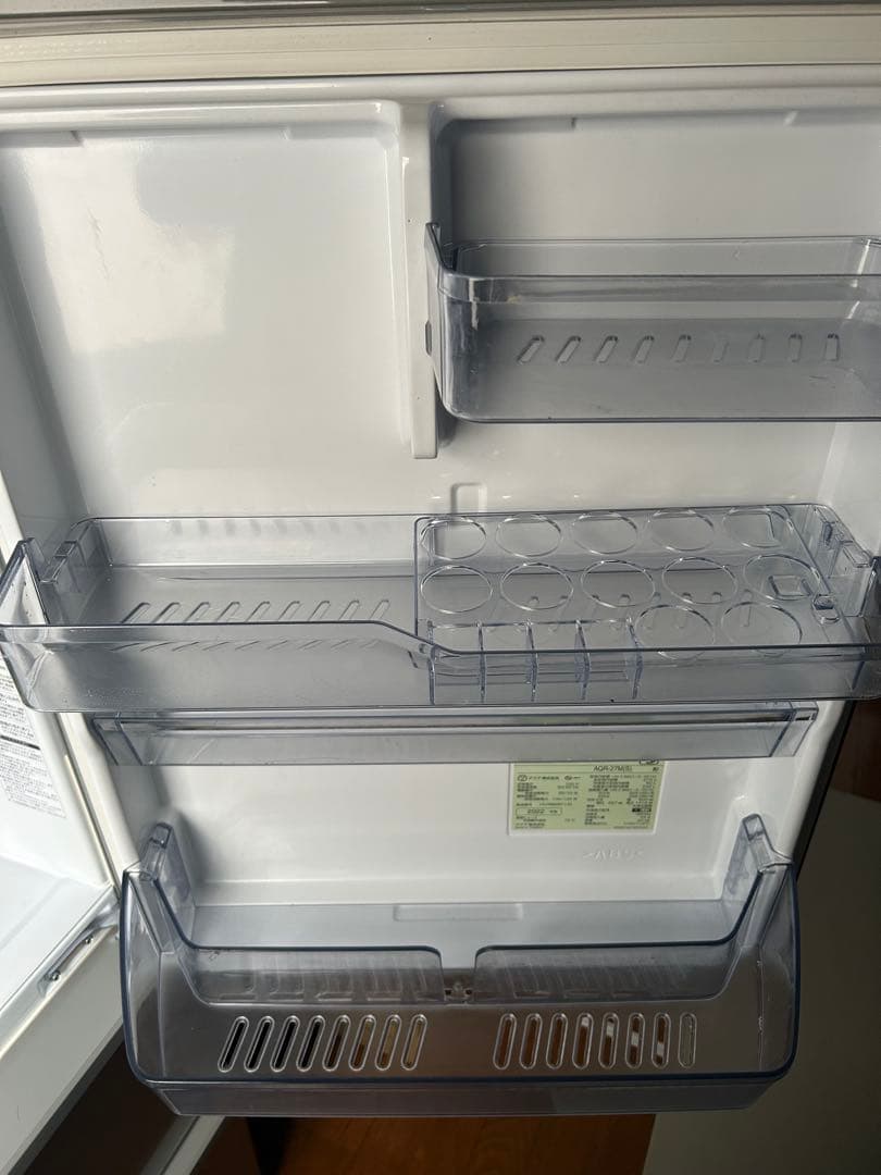 【値下げ】2022年製 AQUA 冷蔵庫 AQR-27M（272L）