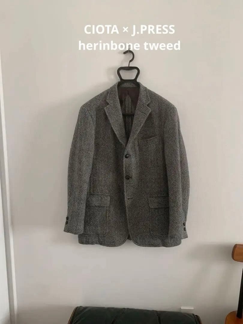 CIOTA J.PRESS ヘリンボーン ツイード ウール スビンジャケット 6