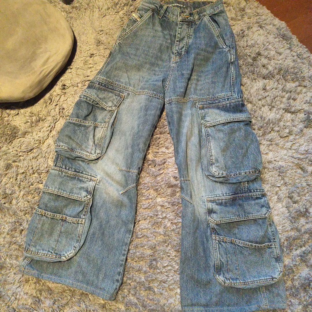 DIESEL デニムブルー カーゴパンツ