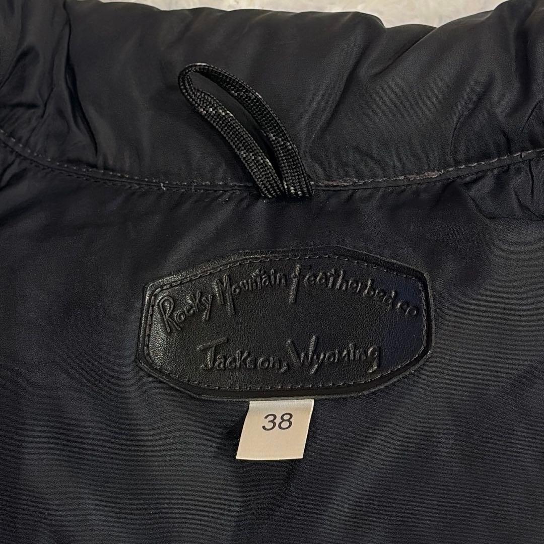 ロッキーマウンテンフェザーベッド ダウンベスト レザー　ブラック 38