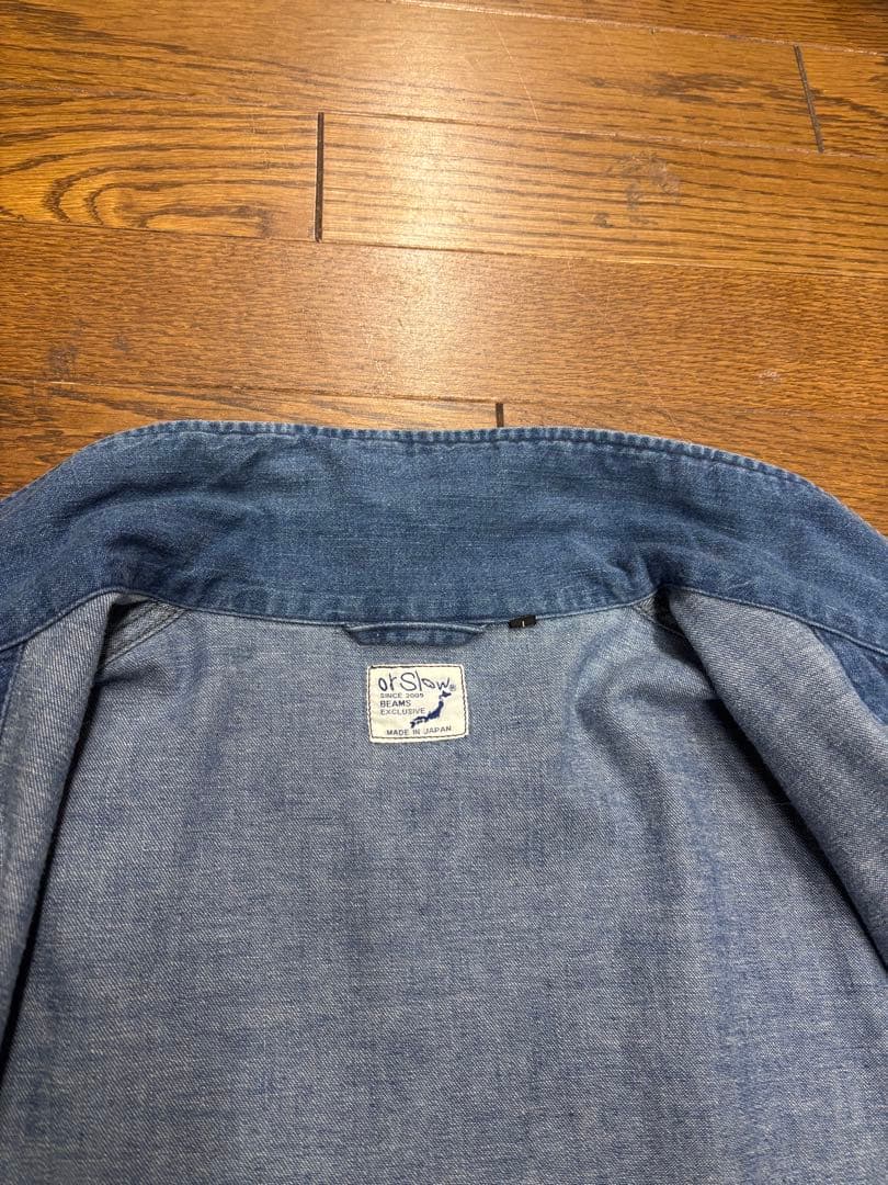 beams別注orSlow デニムコーチジャケット