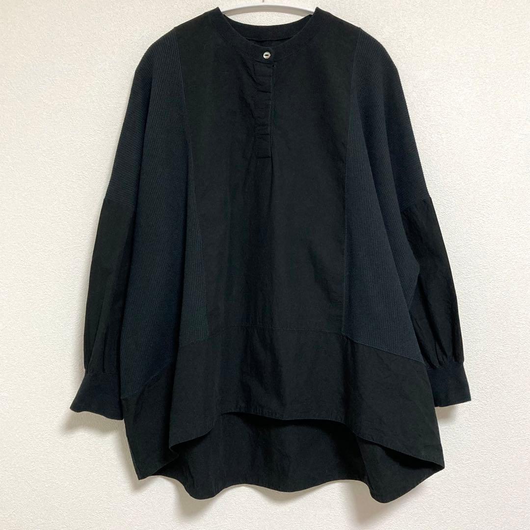 2025AW✨ カレンソロジー ＜&RC＞ワッフルヘンリープルオーバー　黒　F