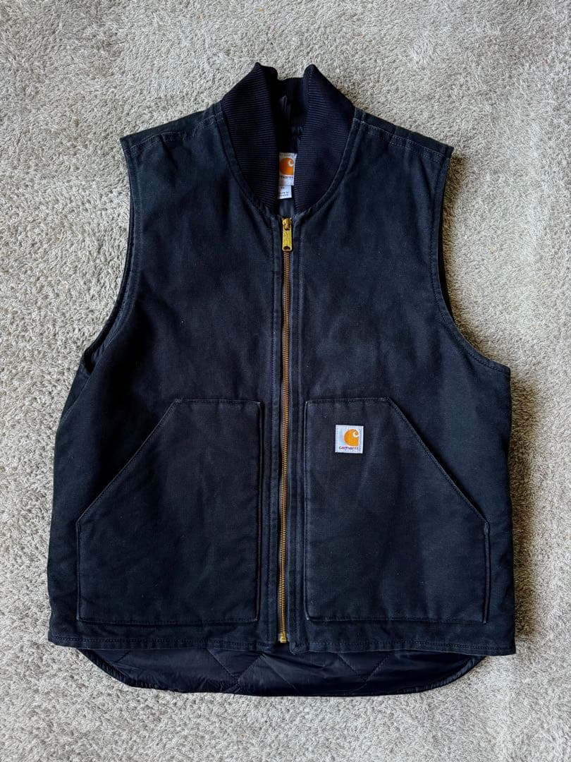 カーハート Carhartt V01 ダックワークベスト ブラック サイズ