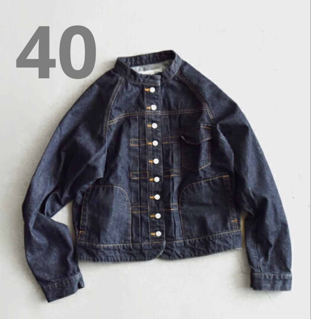 美品 si-si-si comfort／スタンドカラー デニムジャケット