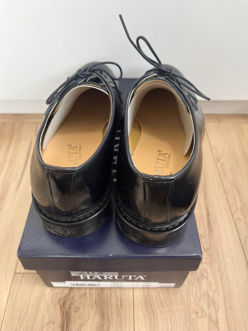 ハルタ 711 レースアップシューズ プレーントゥ 本革 幅広