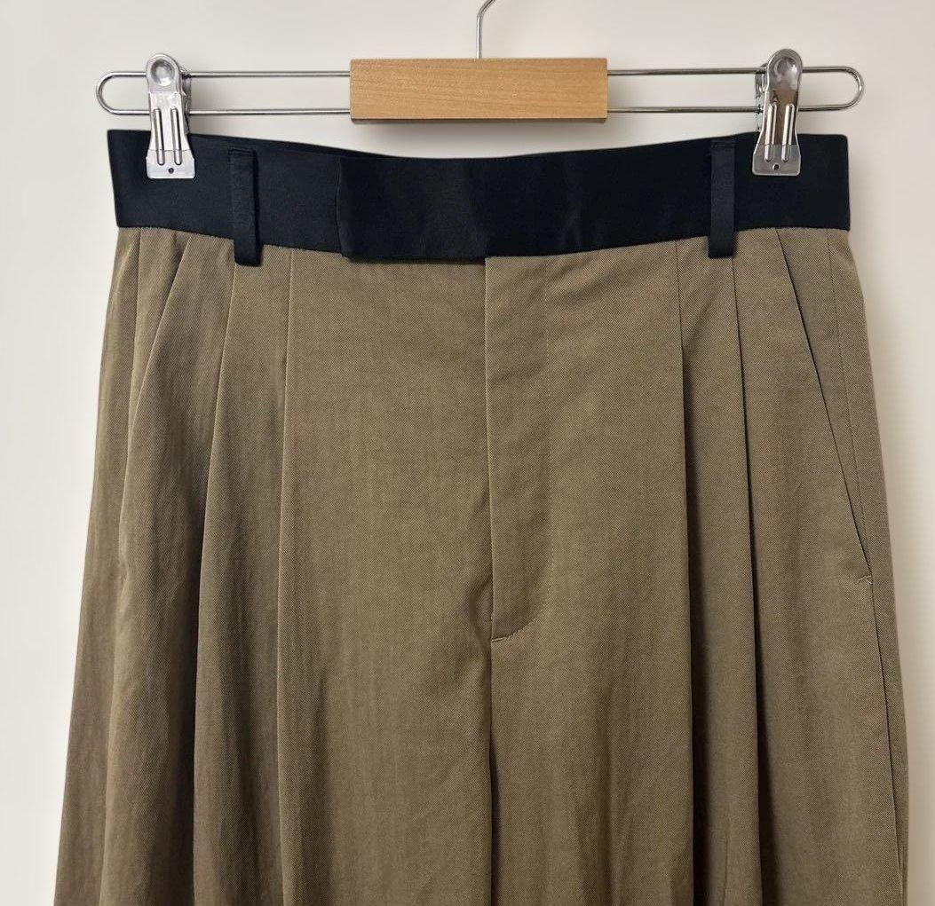 アダムエロペ【36】ワイドパンツ バイカラーベルトドレスパンツ