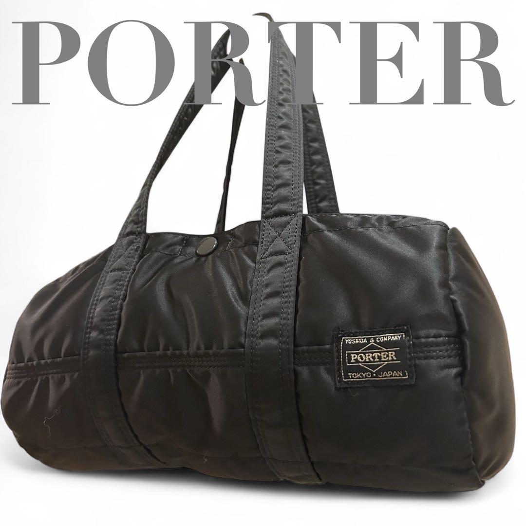 ✨廃盤極美品✨ PORTER TANKER ミニボストン ドラムバッグ 黒
