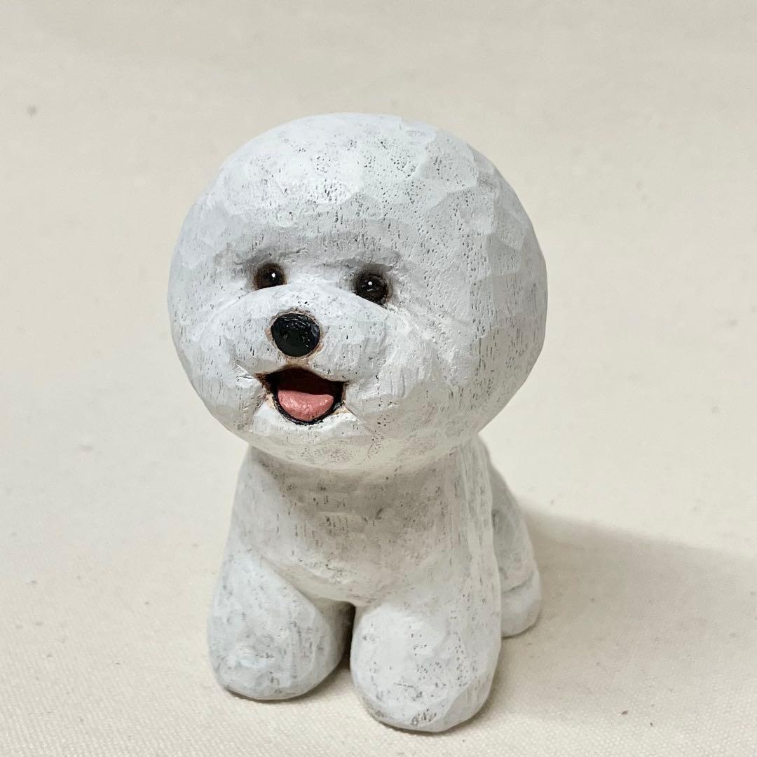 木彫り　ビションフリーゼ