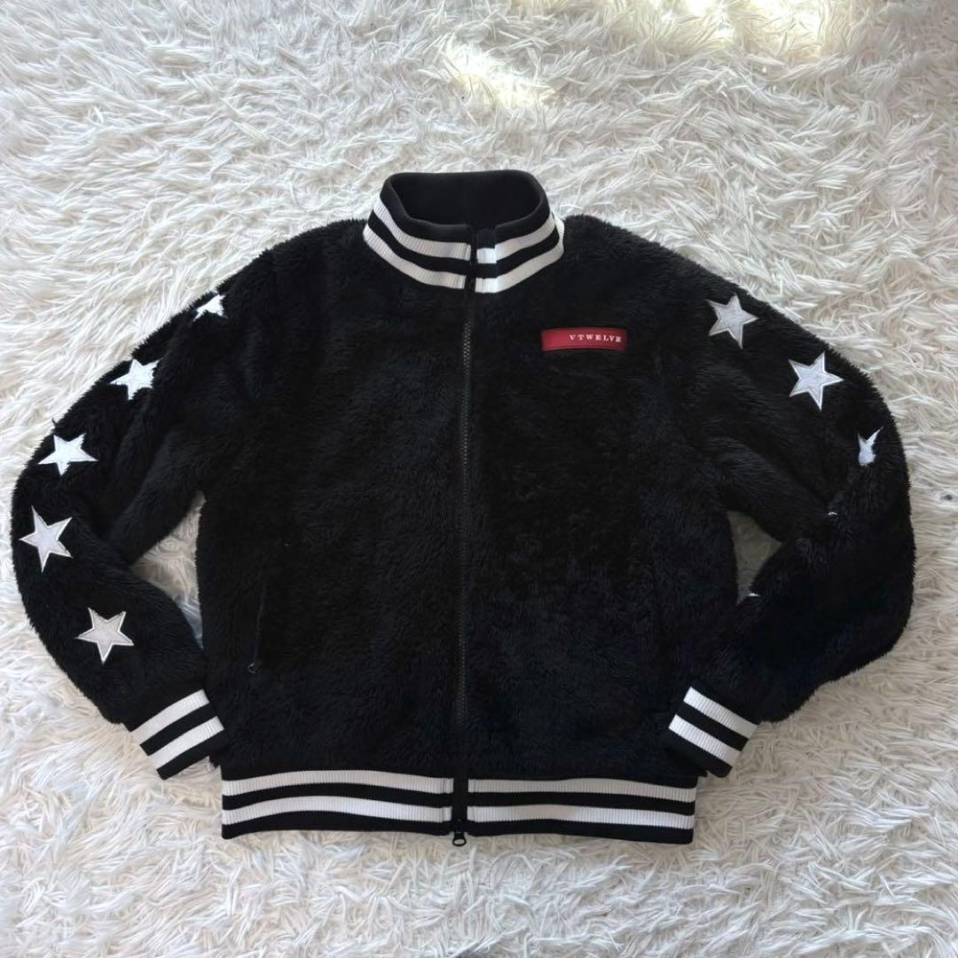 V12 ボア ブルゾン 黒 ジップ ゴルフ ウェア ジャケット