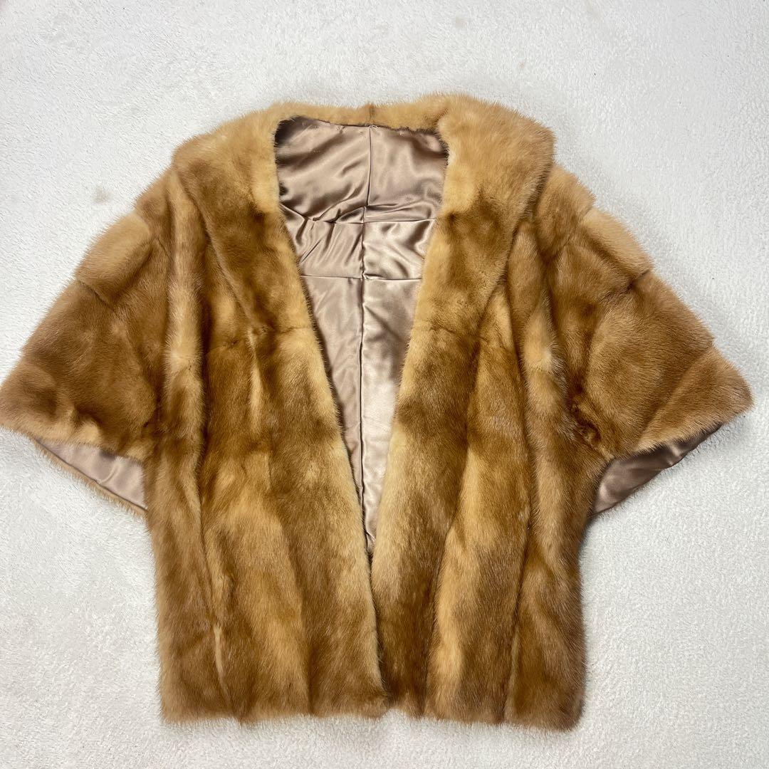 毛皮 MINK ミンク パステルカラー ケープ ポンチョ