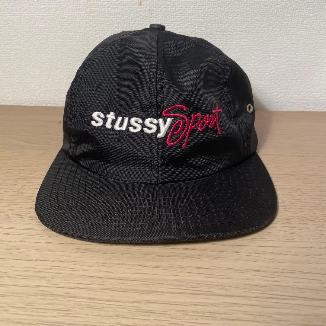 90s old stussy ナイロンキャップ 白タグ USA製