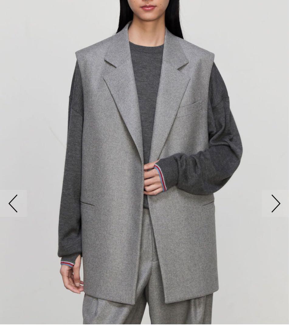 定価99000円　TOMORROWLAND .B ウールフラノ テーラードジレ