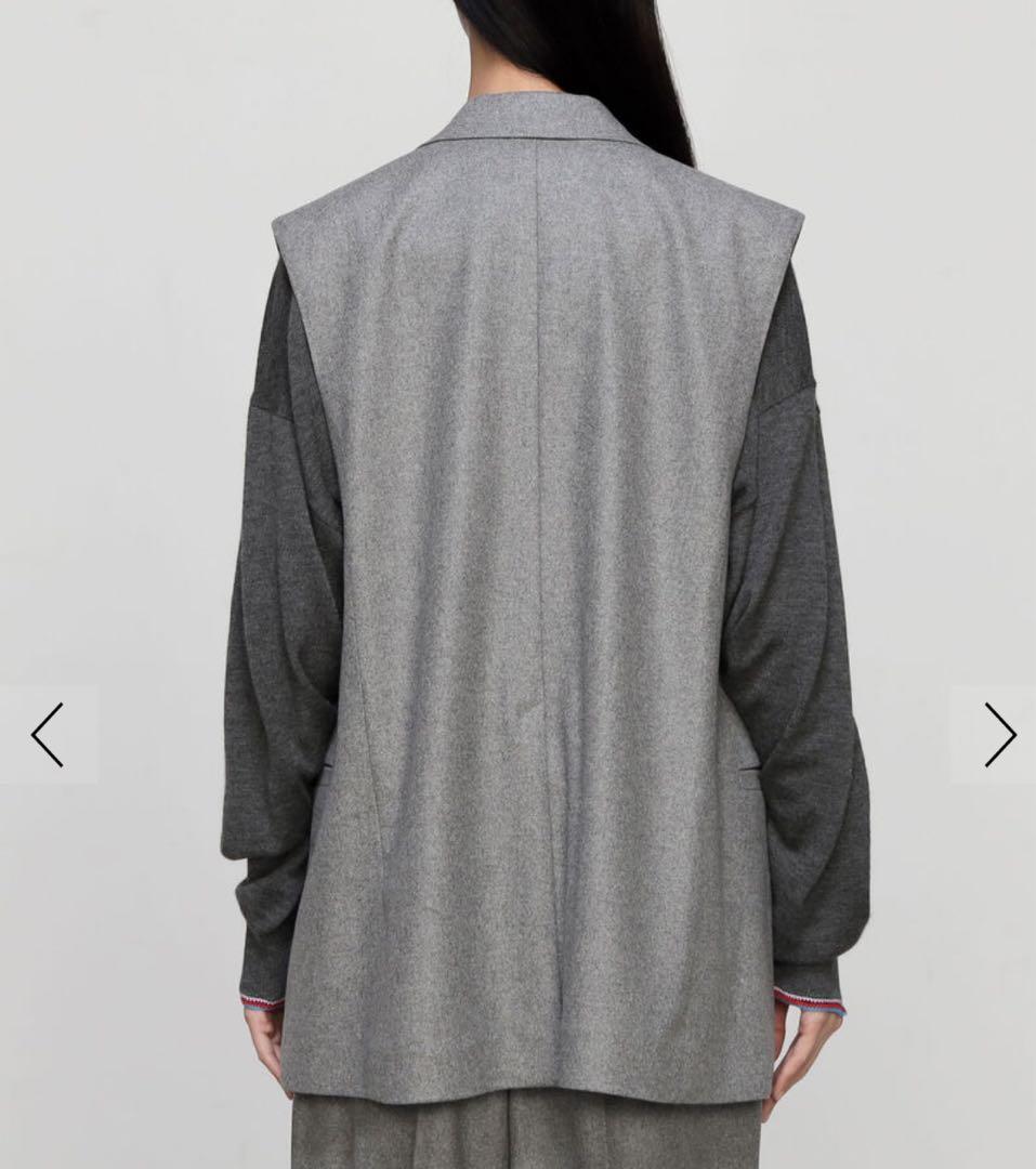 定価99000円　TOMORROWLAND .B ウールフラノ テーラードジレ