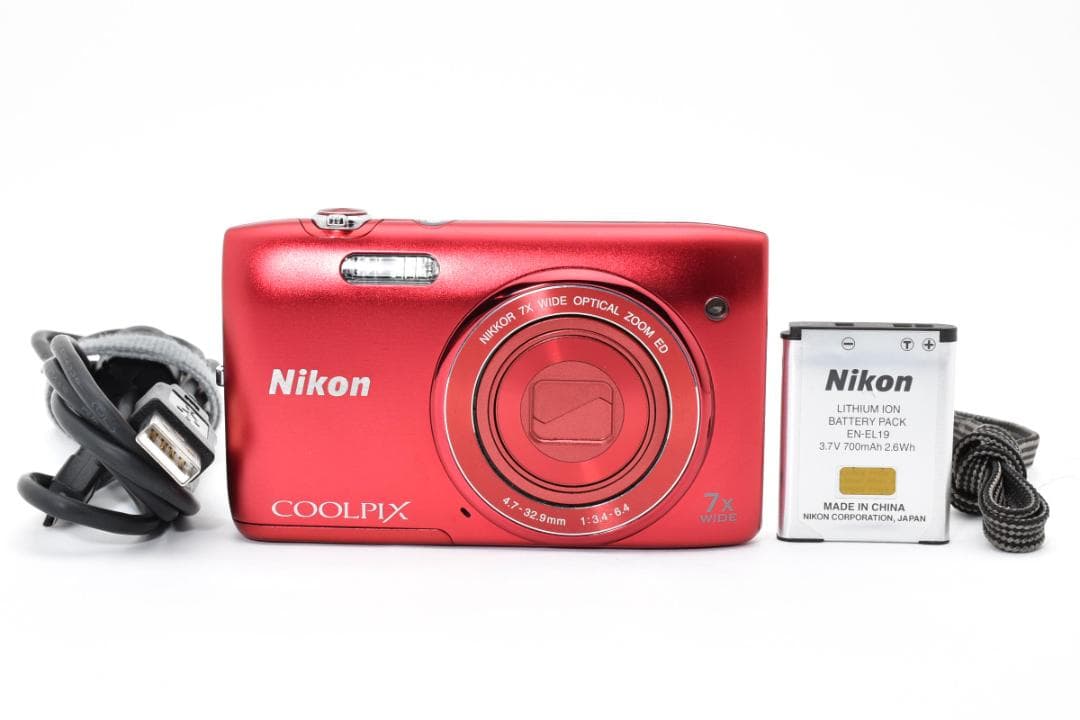 ■ 美品 ■ ニコン　Nikon COOLPIX S3400 レッド