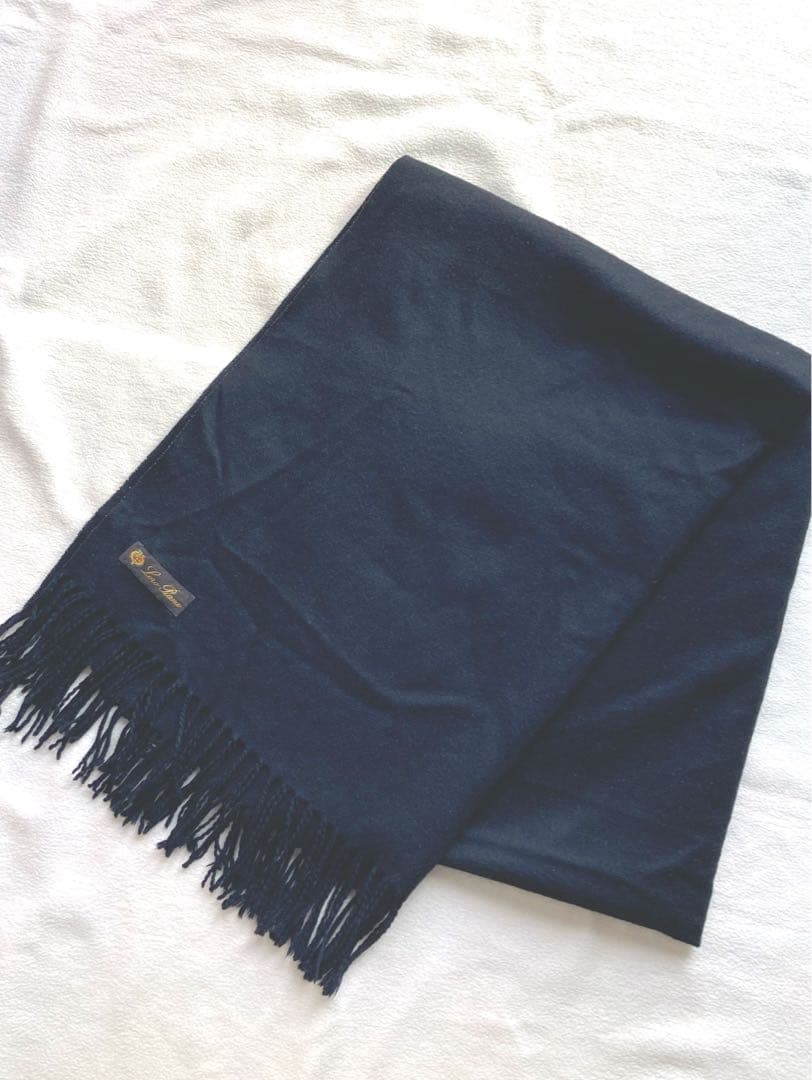 ロロピアーナ　カシミヤ100 大判ストール　マフラー　ブラック　美品
