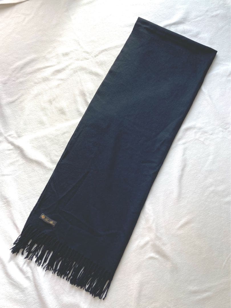 ロロピアーナ　カシミヤ100 大判ストール　マフラー　ブラック　美品