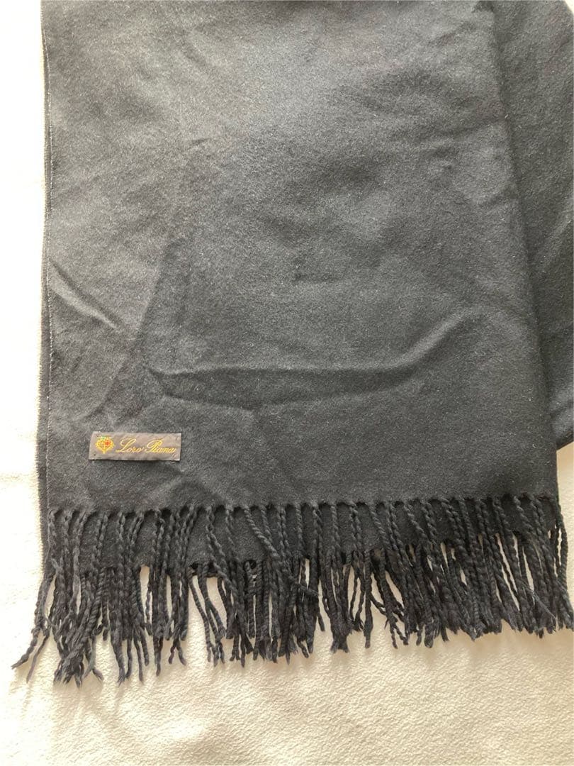 ロロピアーナ　カシミヤ100 大判ストール　マフラー　ブラック　美品