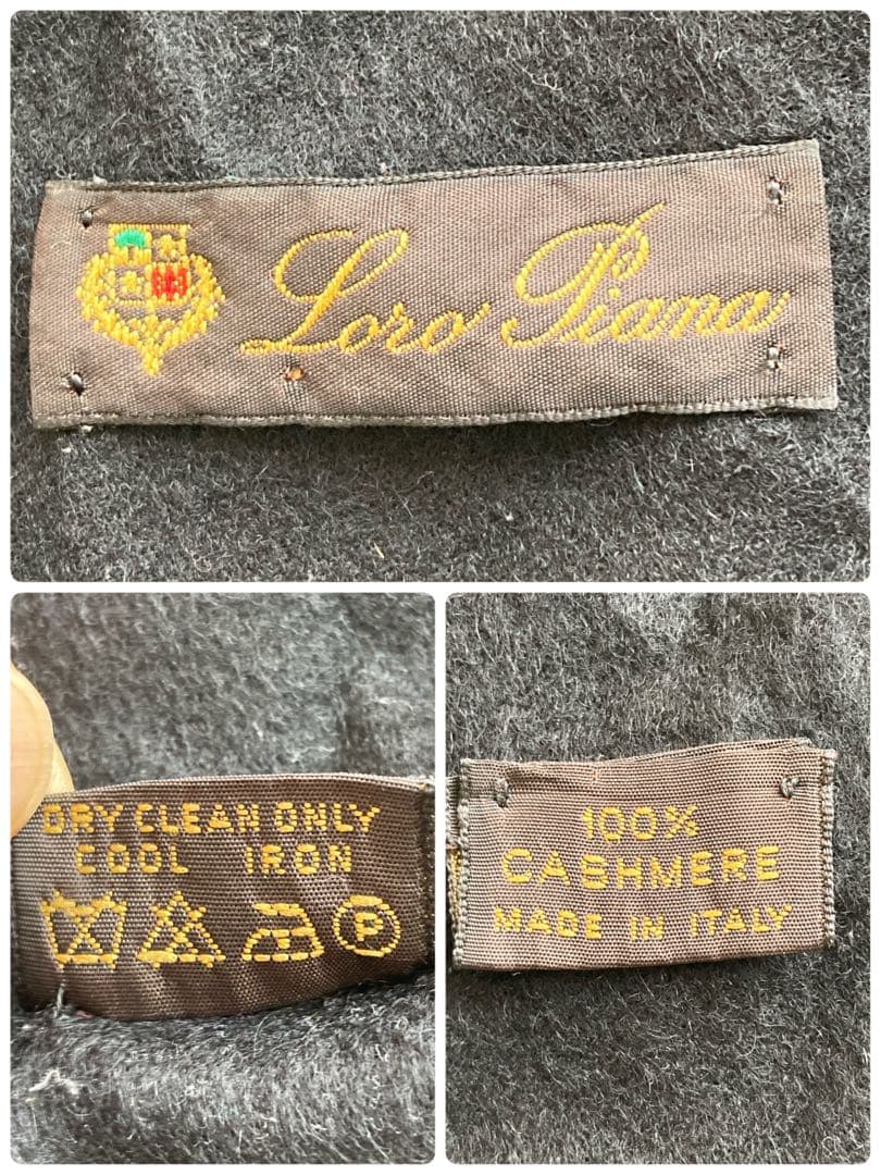 ロロピアーナ　カシミヤ100 大判ストール　マフラー　ブラック　美品