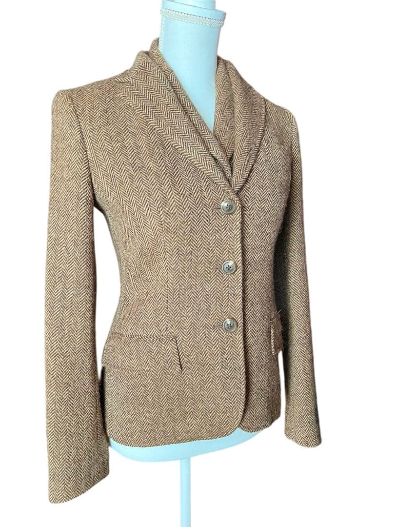 【美品】Ralph Lauren ベスト付き ヘリンボーン テーラードジャケット