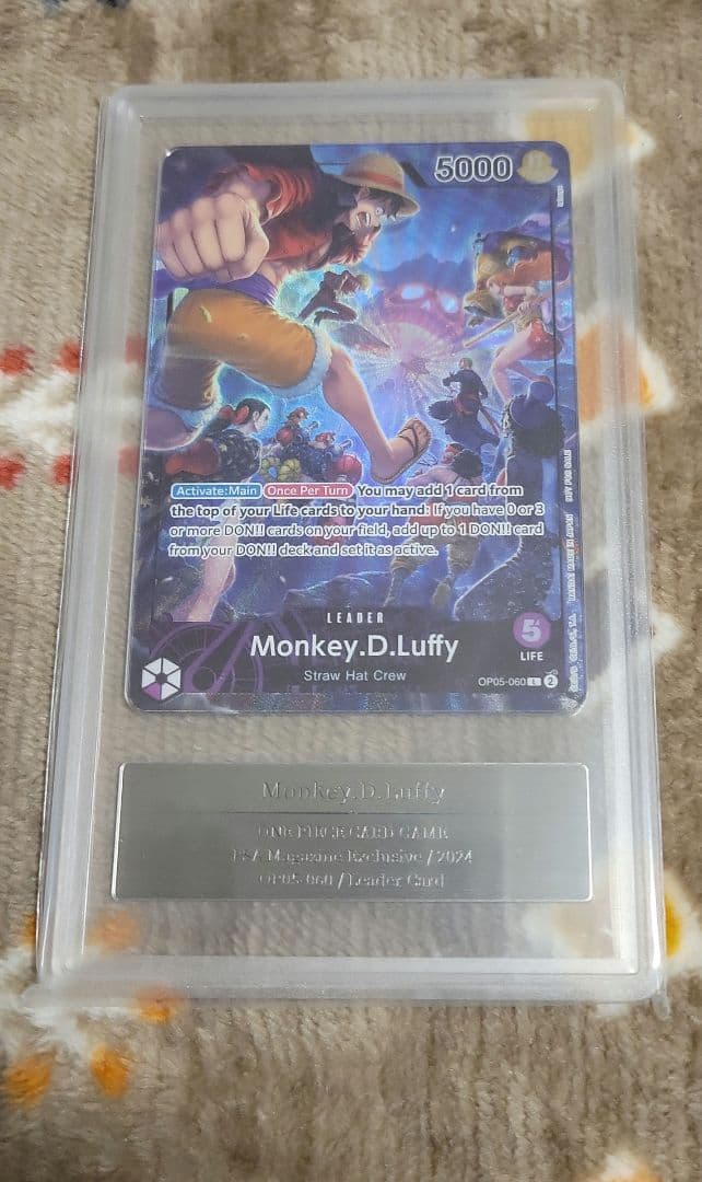 ワンピースカード PSAマガジン ルフィプロモ 英語版　PSA10と同等
