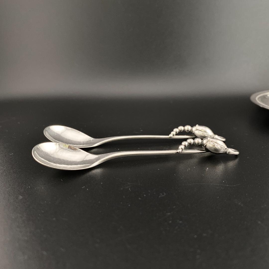 H220 ジョージジェンセン ブロッサム スターリング デミタススプーン