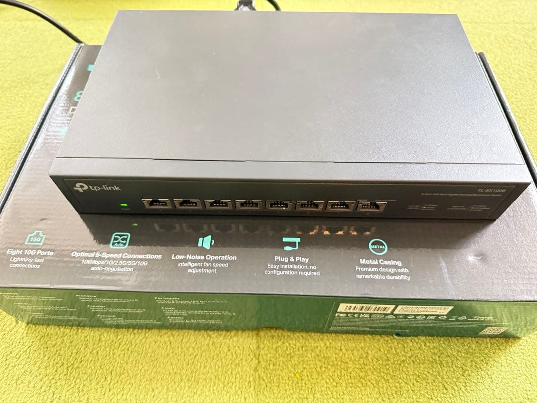 tp-link 8ポート10GbpsスイッチTL-SX1008 付属品完備