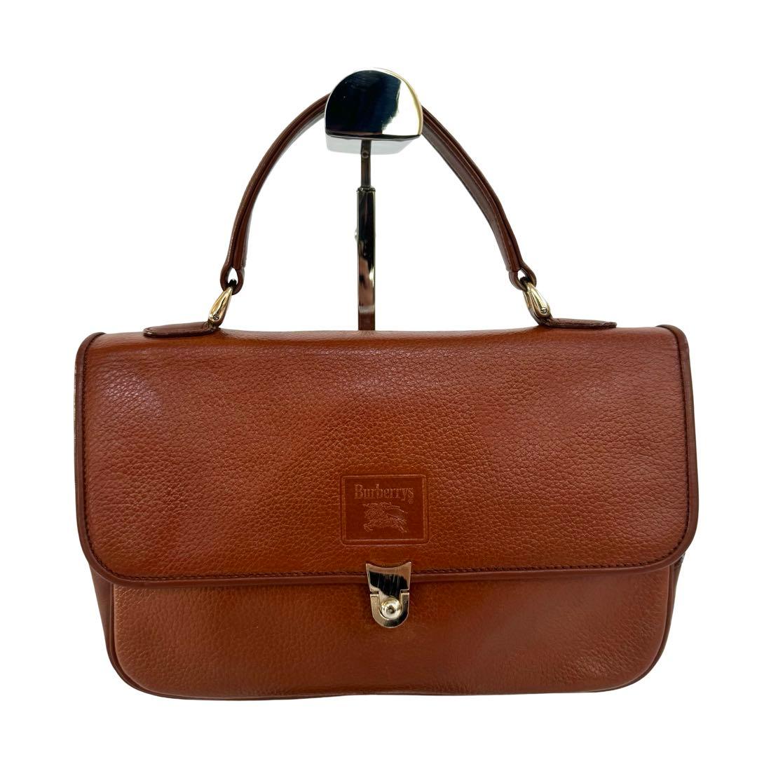 BURBERRY バーバリー ハンドバック レザー ヴィンテージ ブラウン