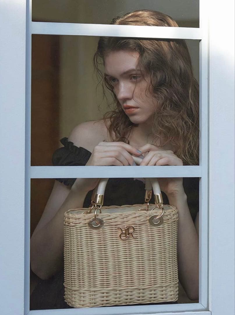 RANDA❤️2WAY ラタンスクエアハンドバッグ❤️ワンピにも